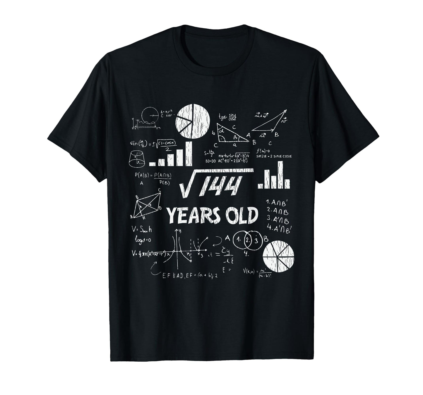 12th Birthday Square Root of 144 Vintage 12 Years Old Bday T-Shirt