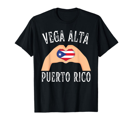 Puerto Rico Flag Heart Vega Alta City T-Shirt