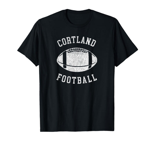 Cortland Football Distressed Vintage 80's Throwback Classic T-Shirt