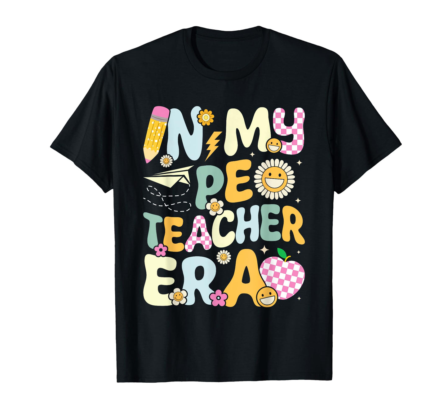 Retro In My PE Teacher Era Physical Education Groovy Women T-Shirt