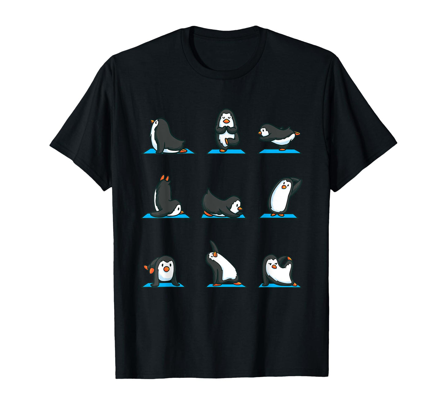 Funny Penguin Shirt for Girls Women Yoga Meditation Gym T-Shirt