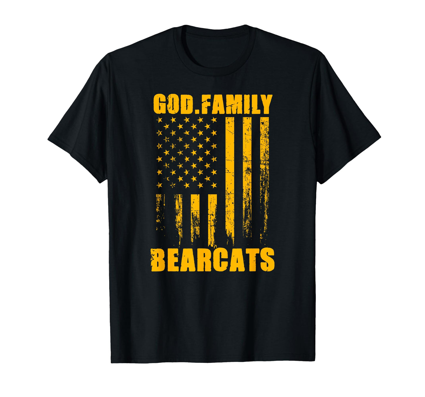 Whitesboro Bearcats God. Family. Vintage USA Flag T-Shirt
