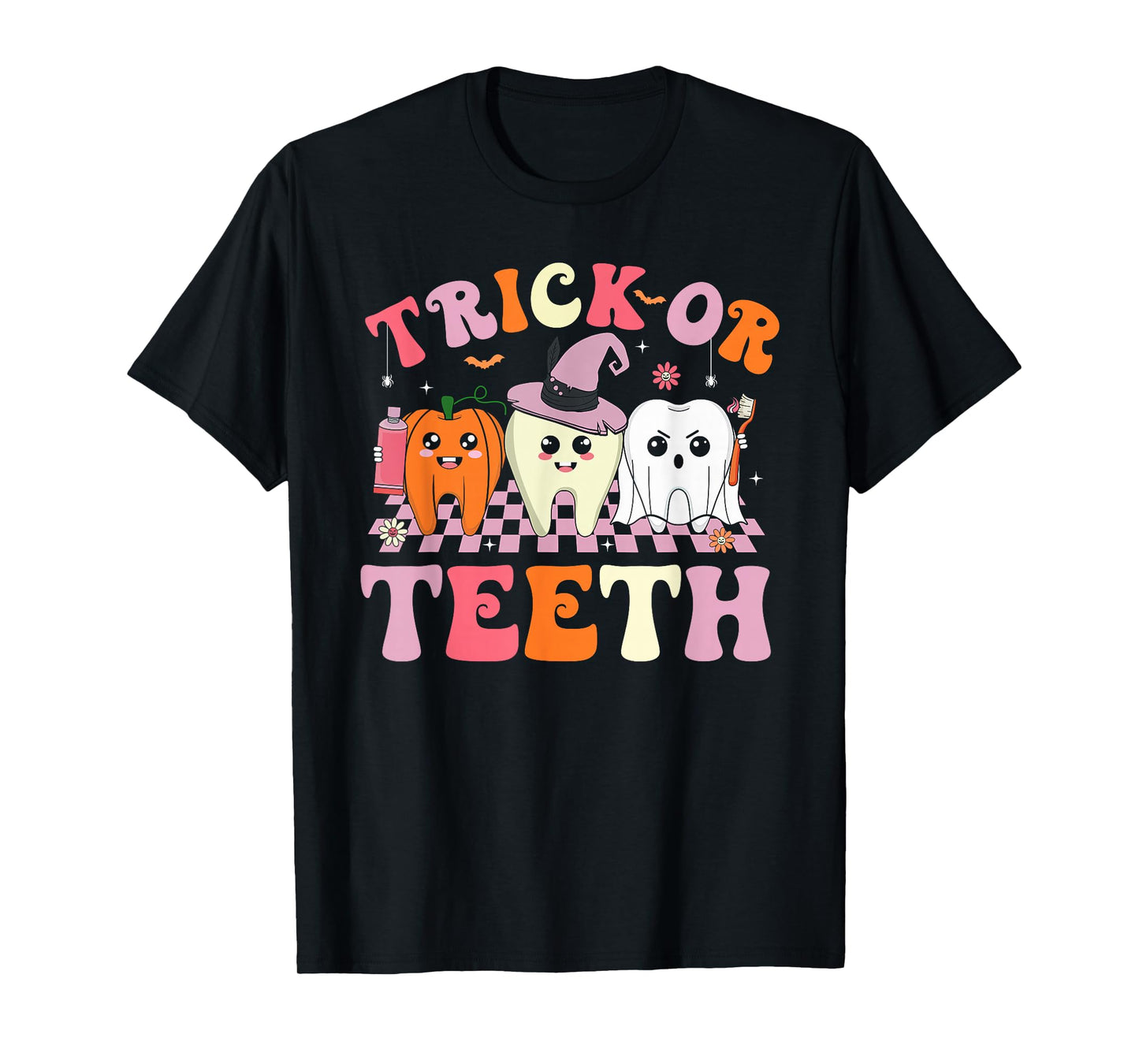 Funny Halloween Shirts Dentist Dental Squad Trick or Teeth T-Shirt