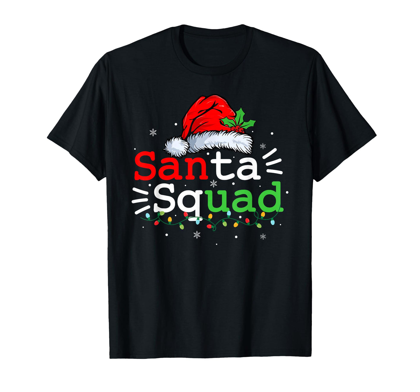 Santa Squad Christmas Pajamas Matching Family Group Xmas T-Shirt