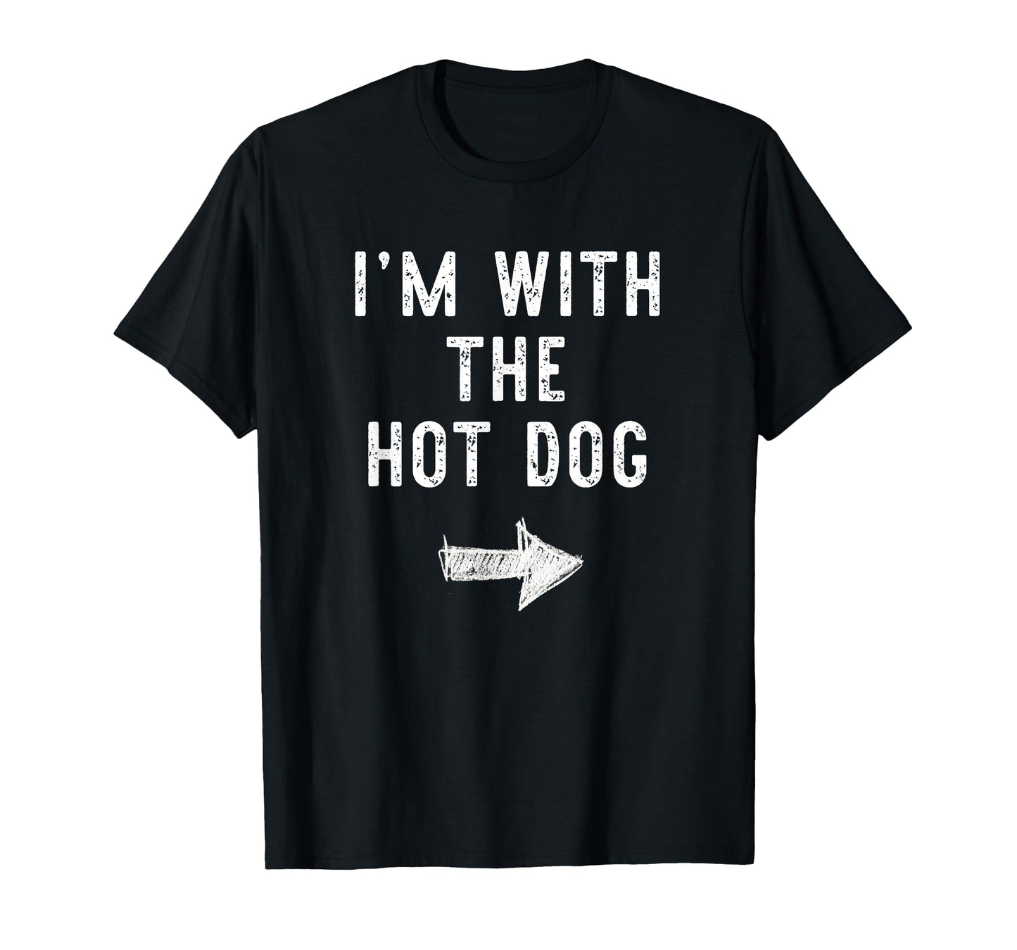 I’m With The Hot Dog Funny Halloween Couple Costume HotDog T-Shirt