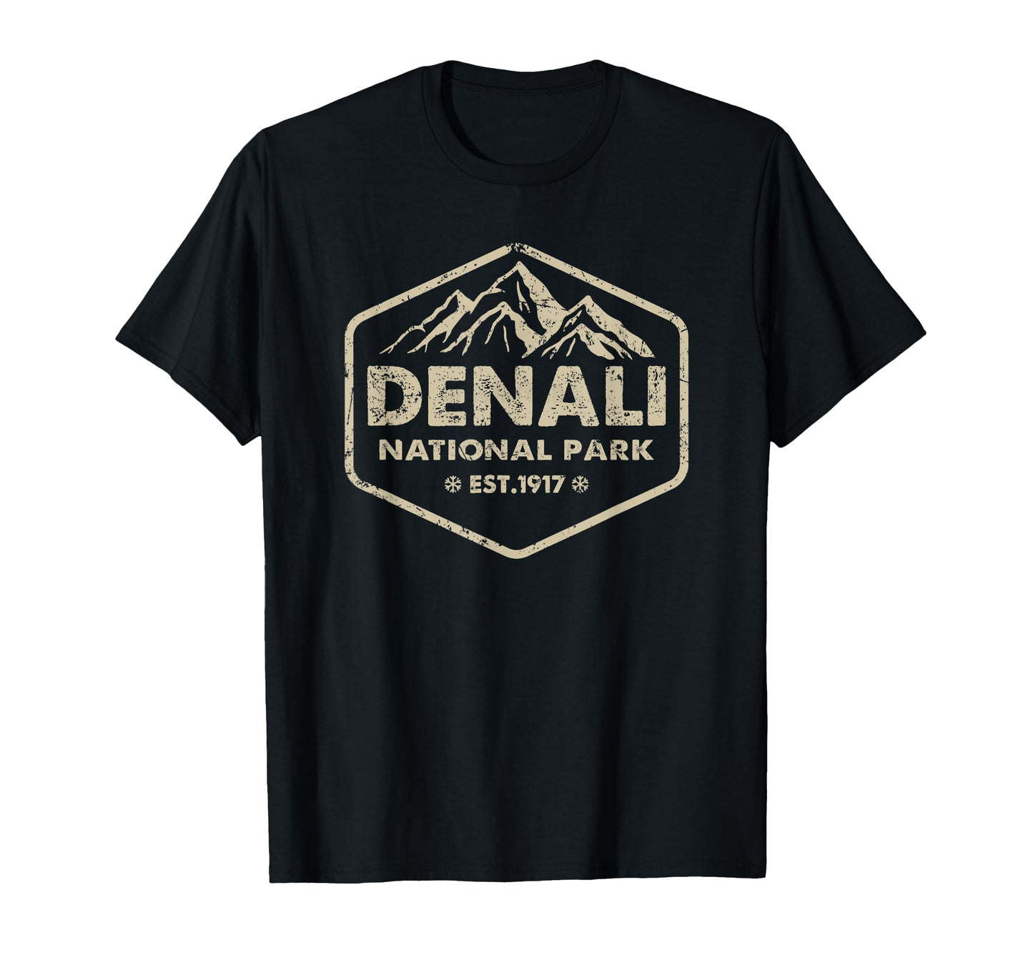 Vintage Denali National Park Alaska Mountains Nature Est T-Shirt