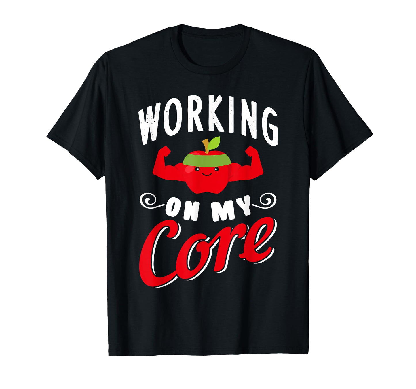 Funny Apple Working Out Fitness T-Shirt