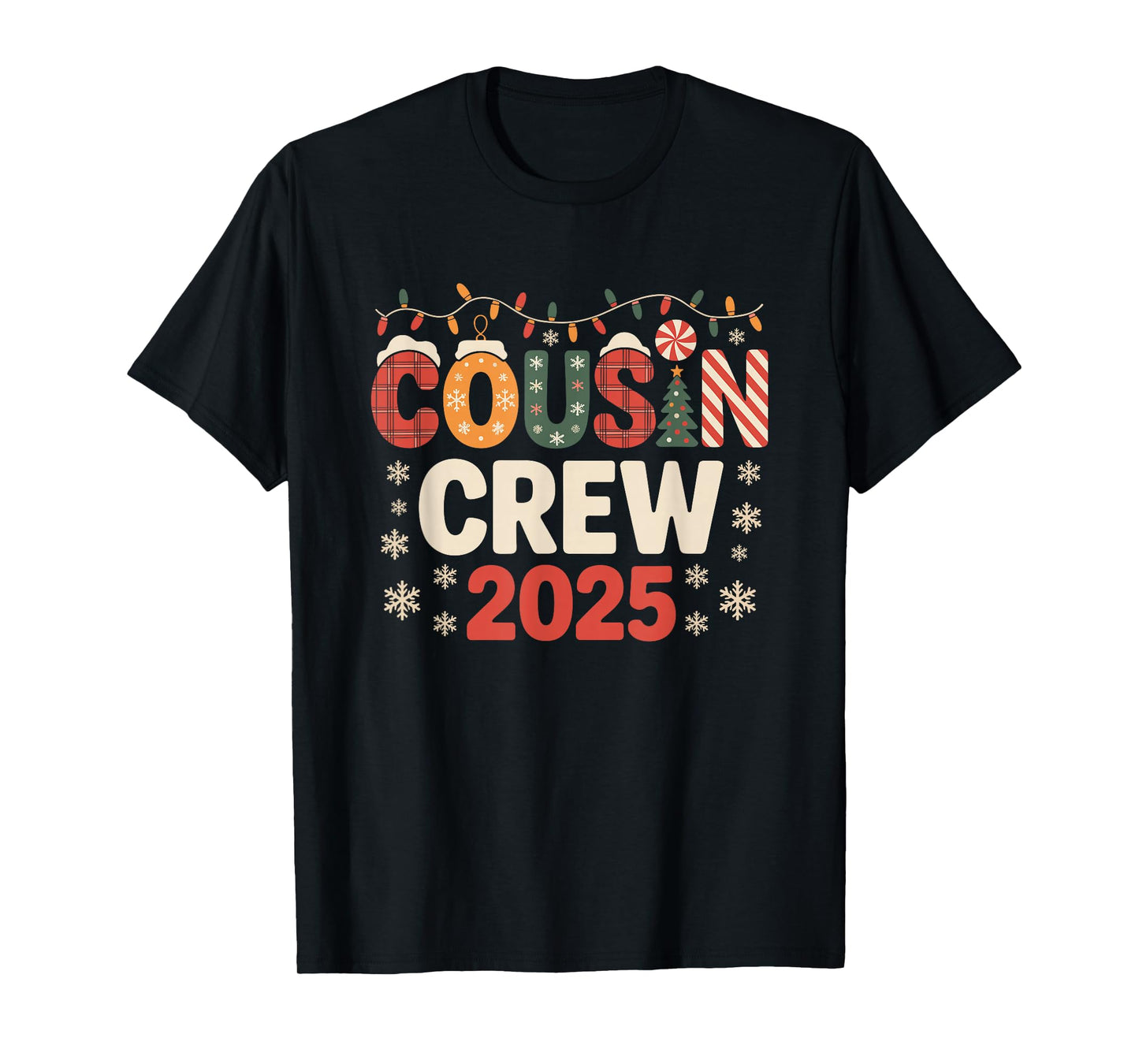 Cousin Crew Christmas 2025 Family Matching Xmas T-Shirt