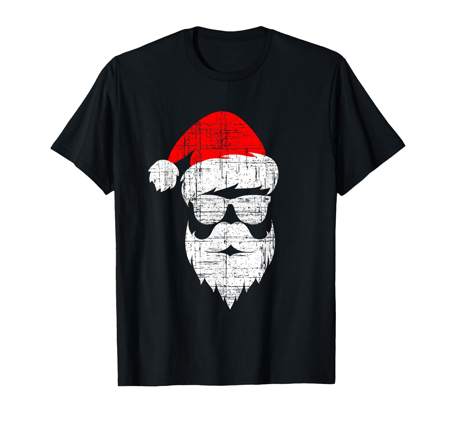 Vintage Santa Face Christmas Xmas Family Matching Pajamas T-Shirt