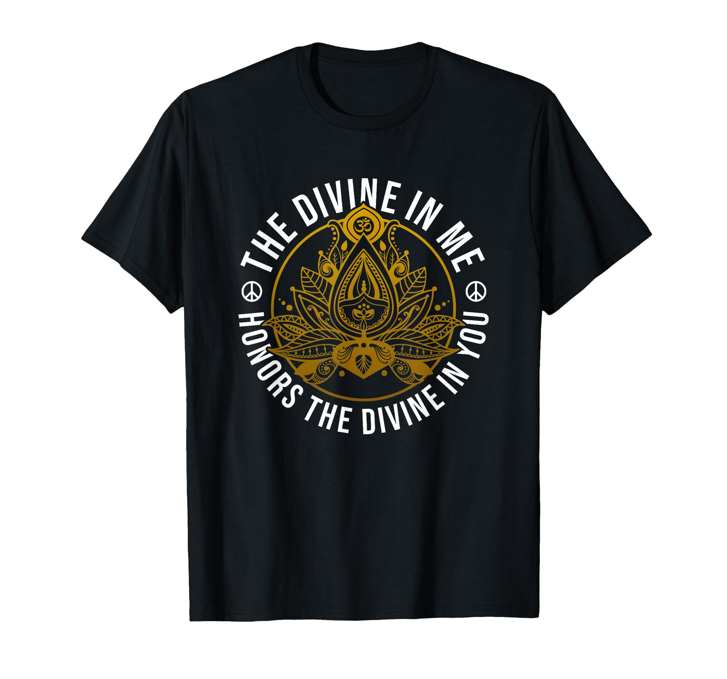 The Divine In Me Positive Message Spiritual Yoga Meditation T-Shirt