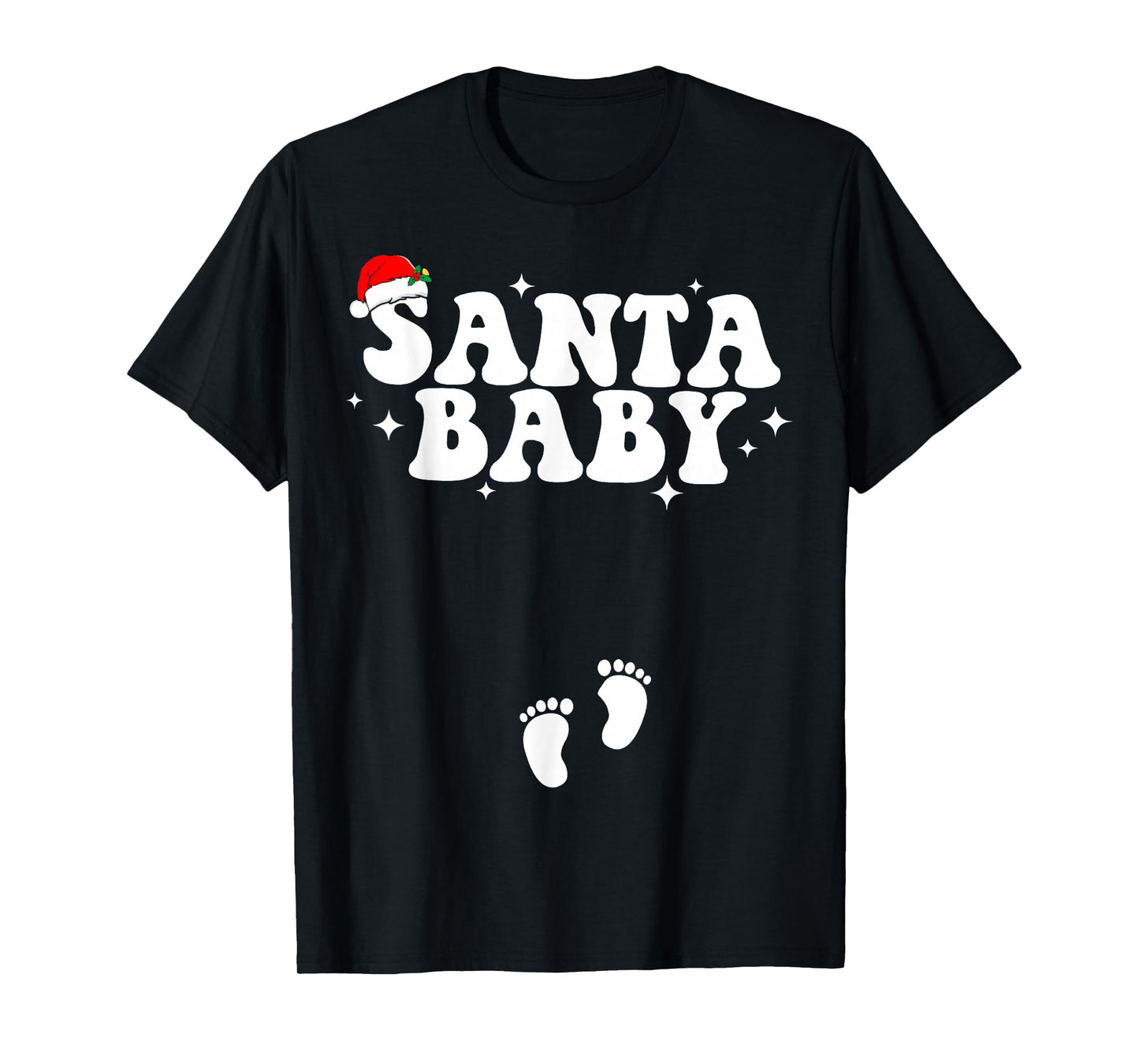 Santa Baby Christmas Pregnancy Announcement Pregnant Holiday T-Shirt
