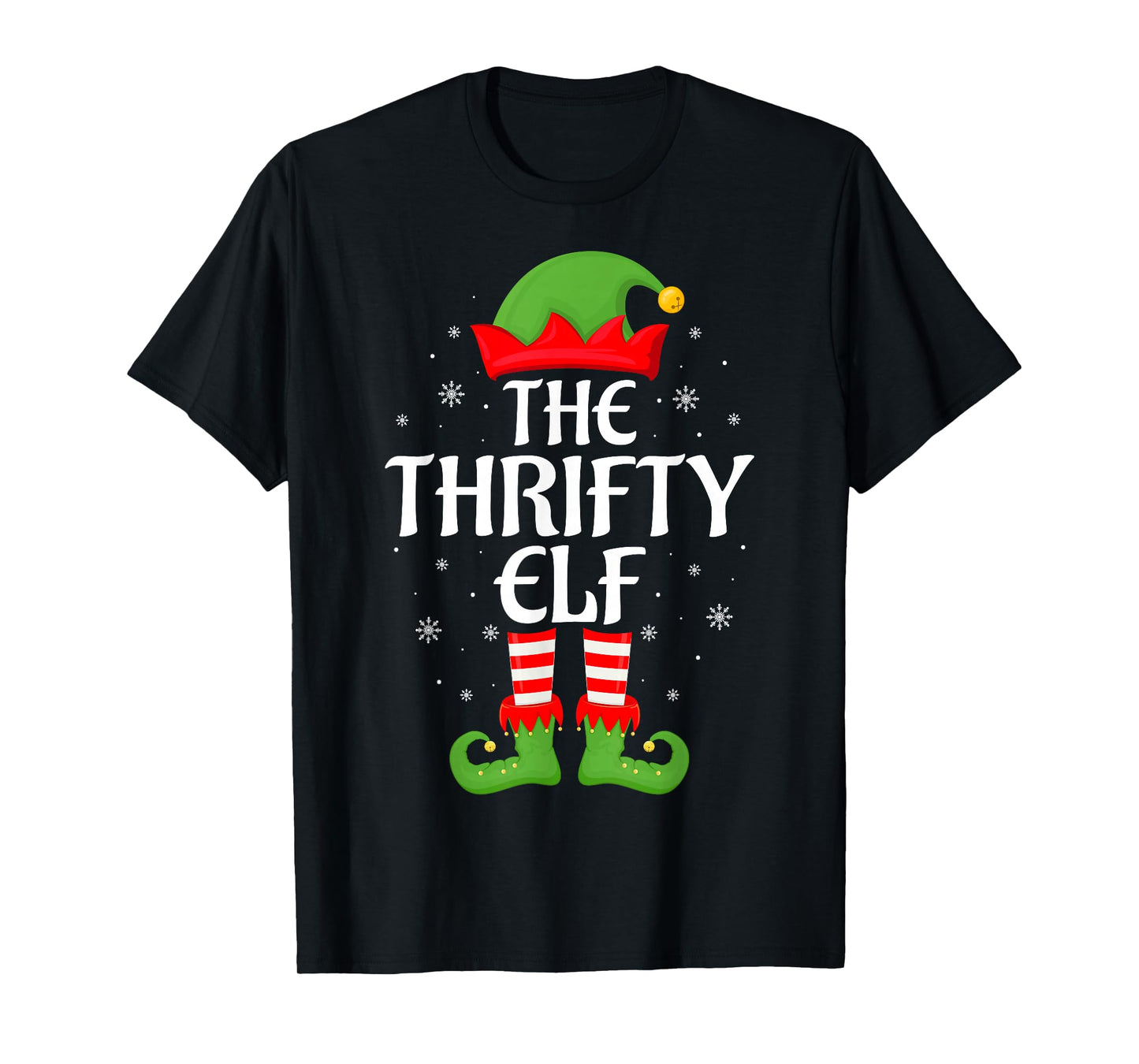 Thrifty Elf Xmas Family Matching Elf Squad Christmas T-Shirt