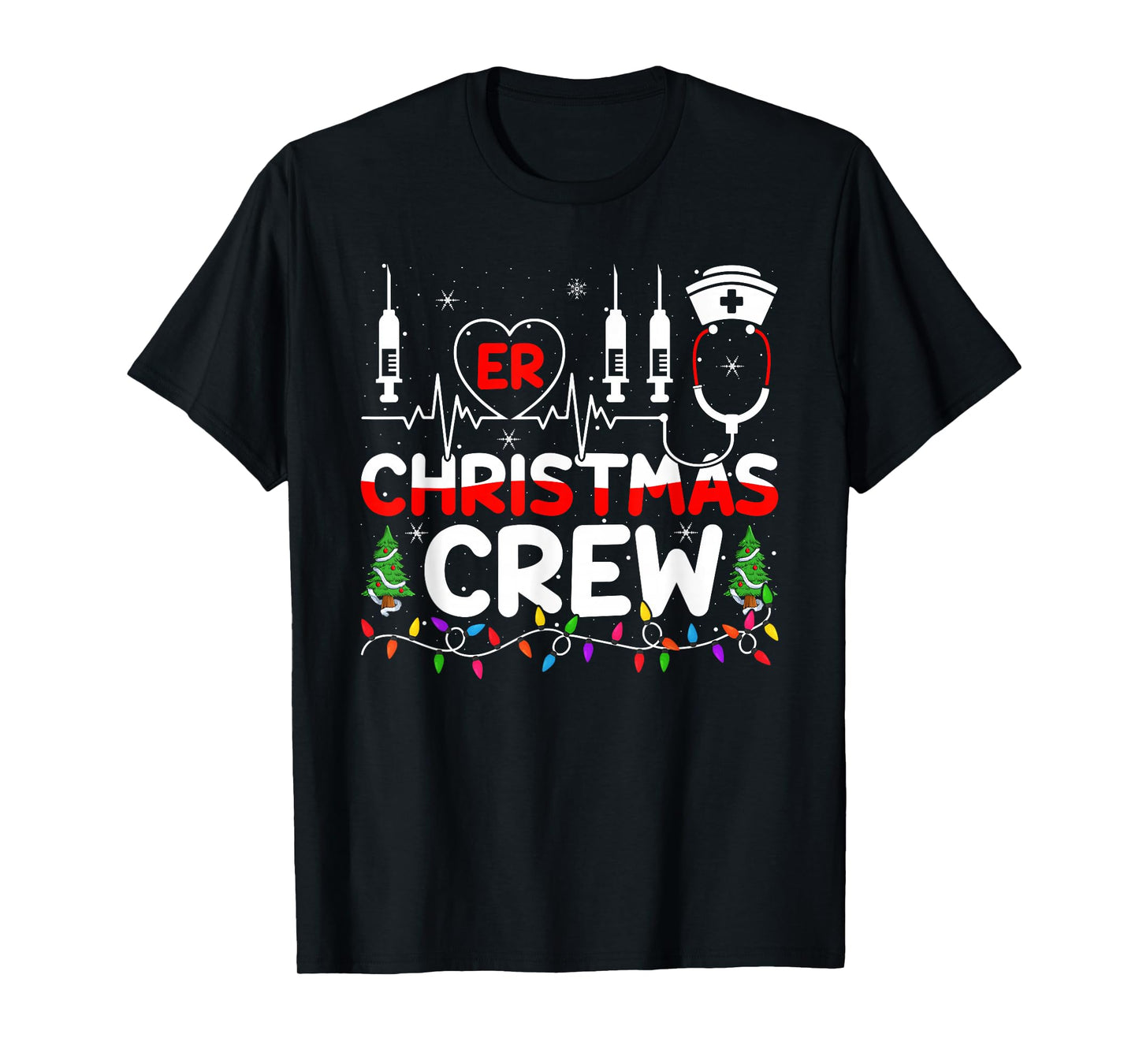 ER Nurse Christmas Crew Emergency Nurse Medical Nursing Xmas T-Shirt
