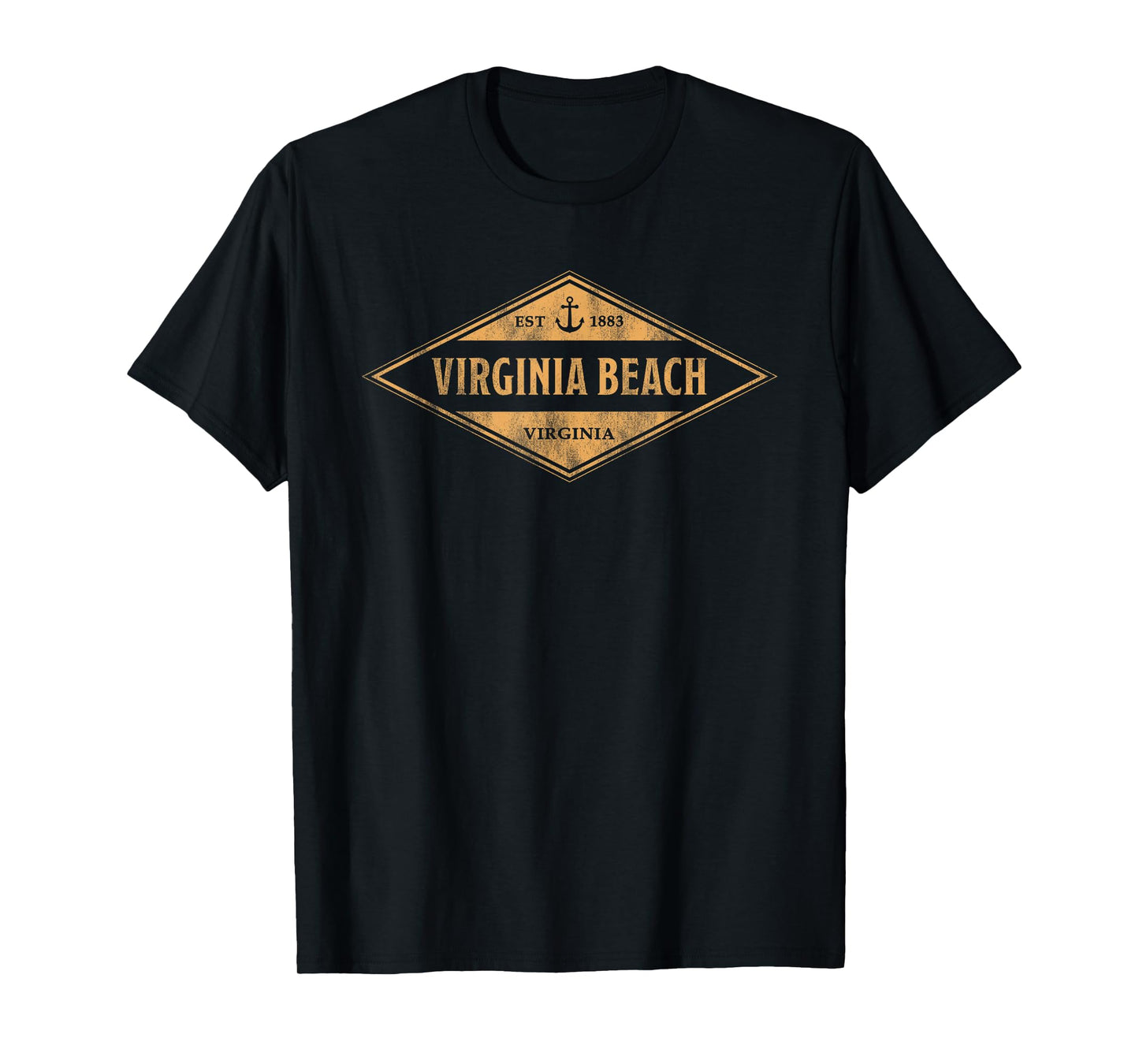 Virginia Beach Virginia Souvenir Vacation Vintage Badge T-Shirt