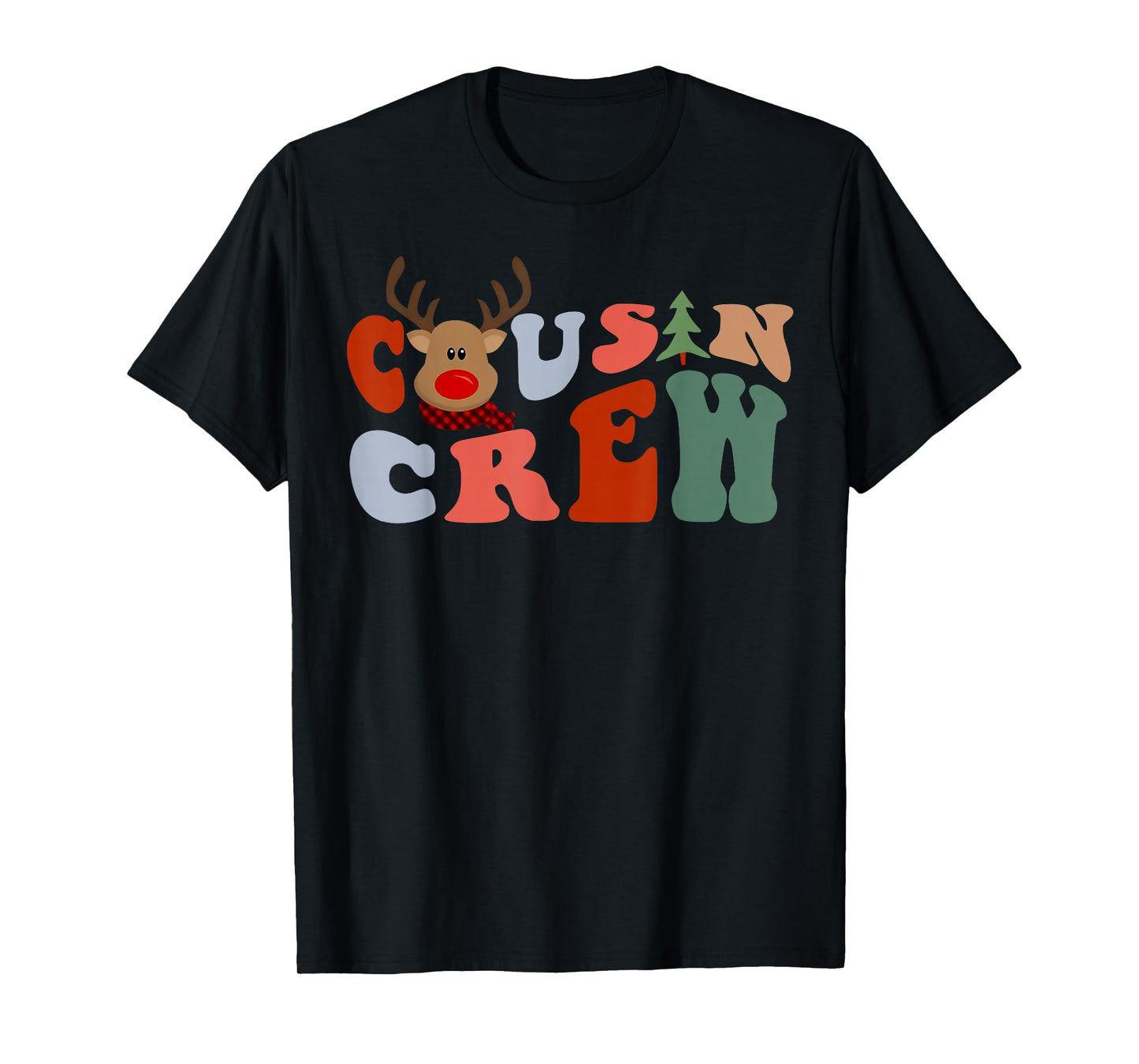 Cousin Crew Reindeer Rudolph Pajamas Holiday Merry Christmas T-Shirt
