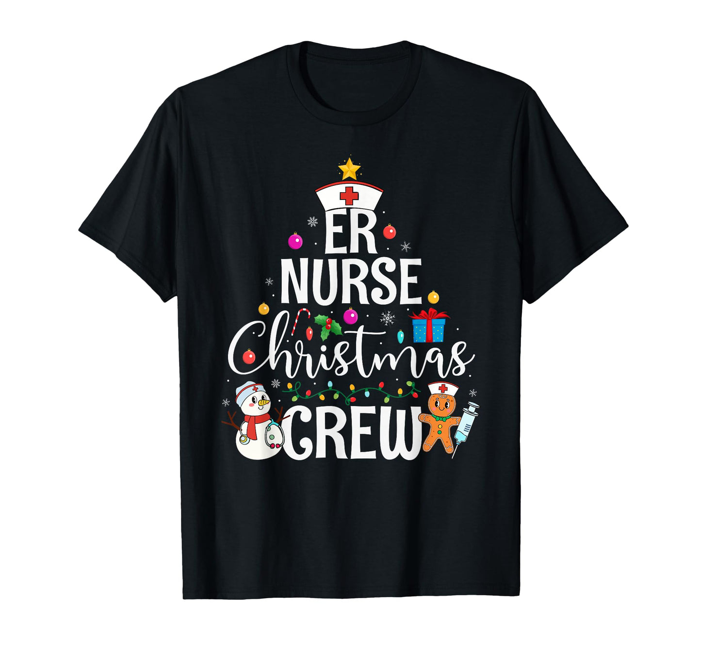 ER Nurse Christmas Crew Nursing Men Women Nurse Medical Xmas T-Shirt