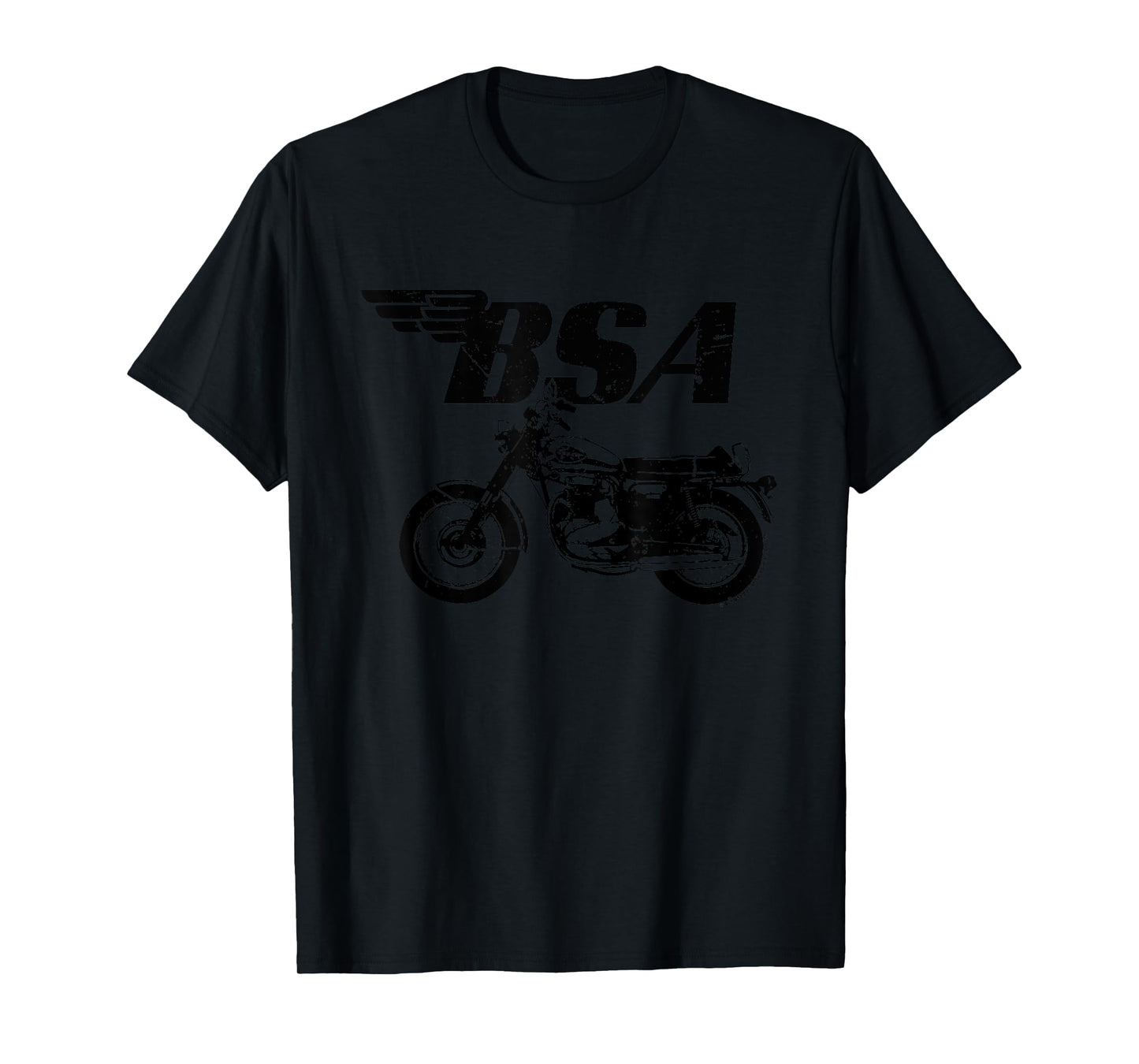 BSA Logo Distressed Thunderbolt Motorcycle T-Shirt