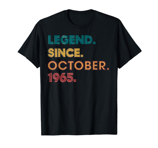 Legend 1965 60th Birthday Gifts for Men Women 60 Year Old T-Shirt
