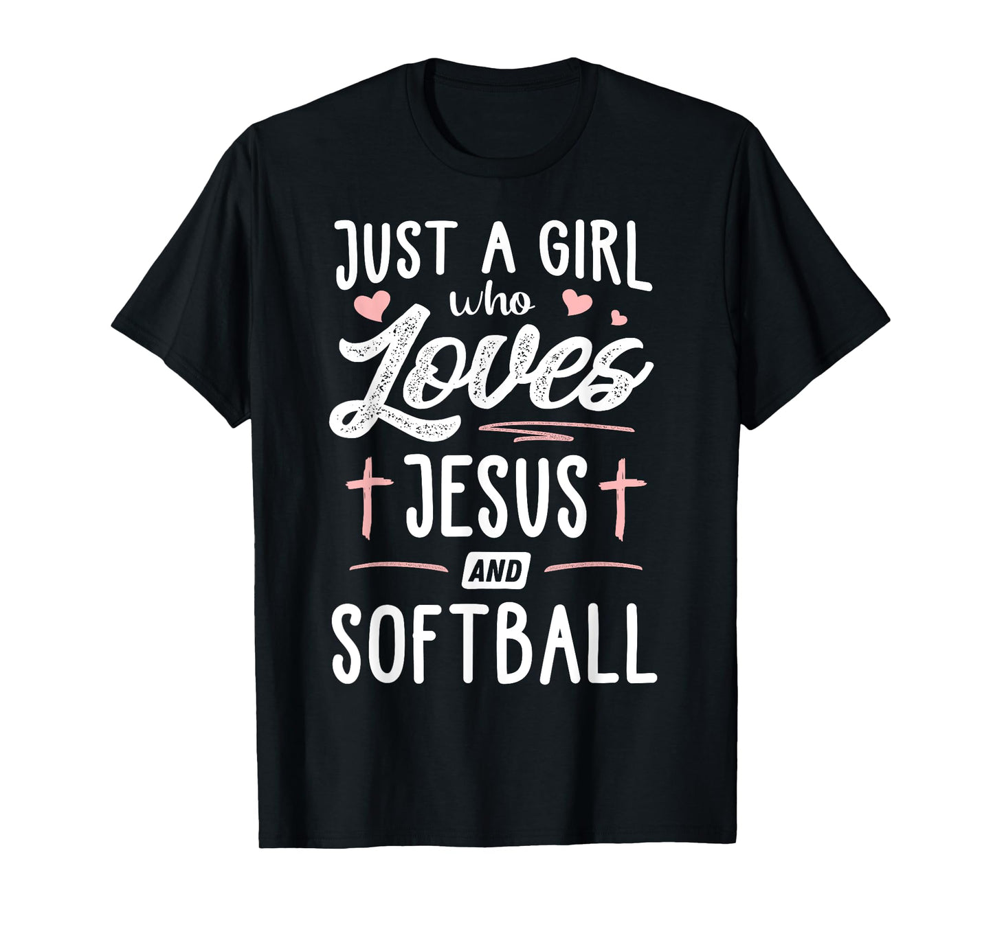 Just A Girl Who Loves Jesus And Softball Gift Women T-Shirt