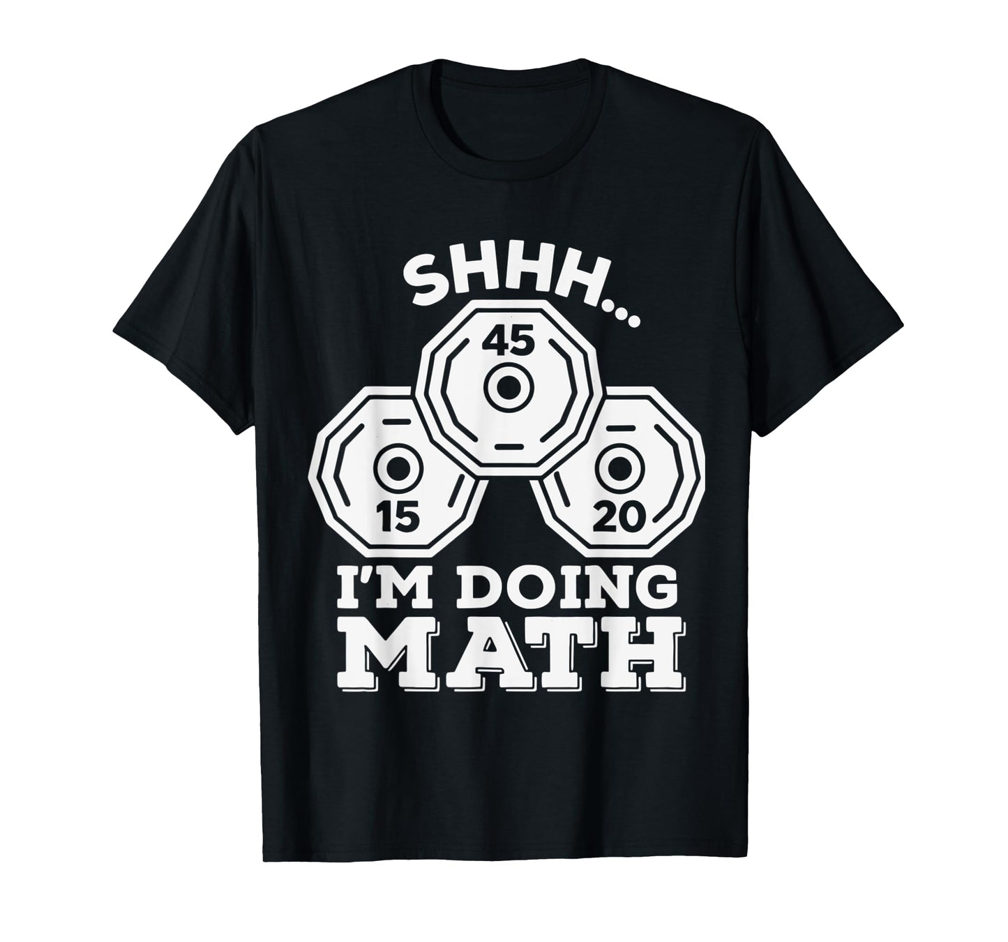 Shhh I’m Doing Math Gym – Funny Weightlifting Plate Counting T-Shirt
