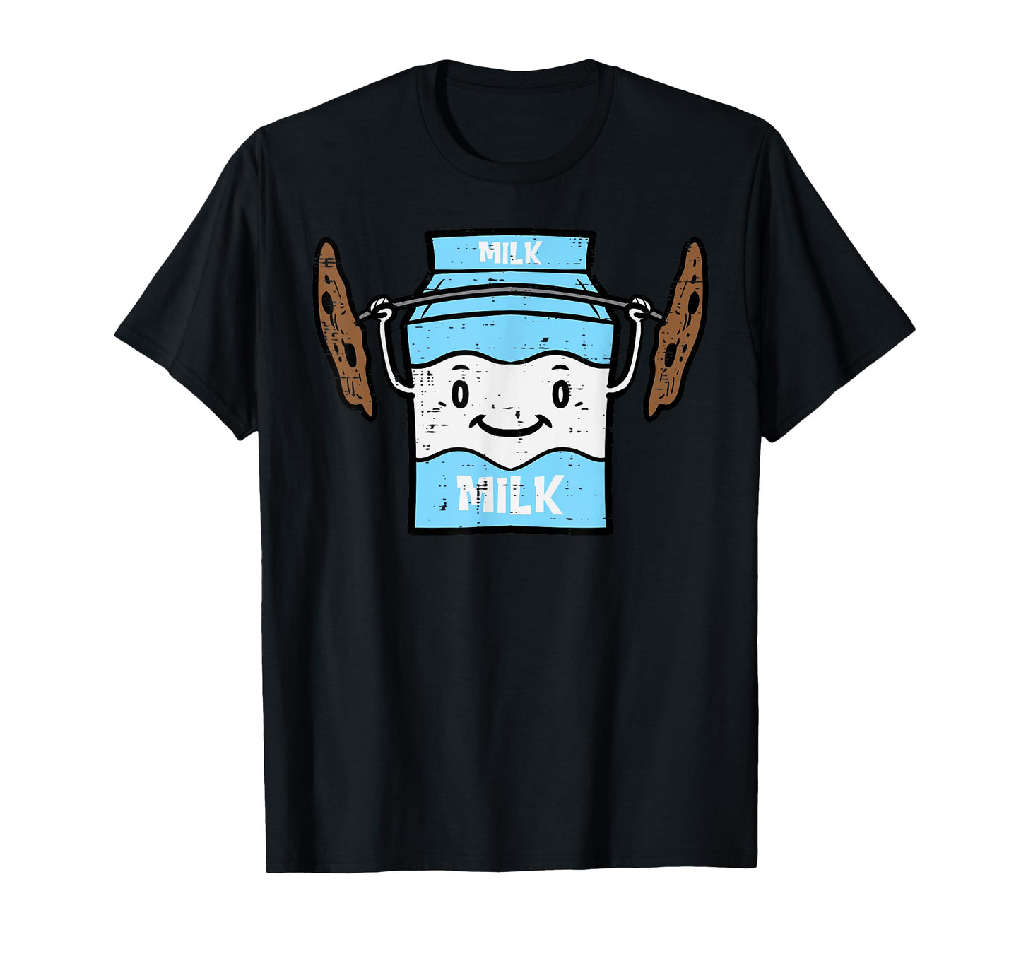 Workout Milk Lifting Cookie Cute Gym Fitness Women Girls Kid T-Shirt
