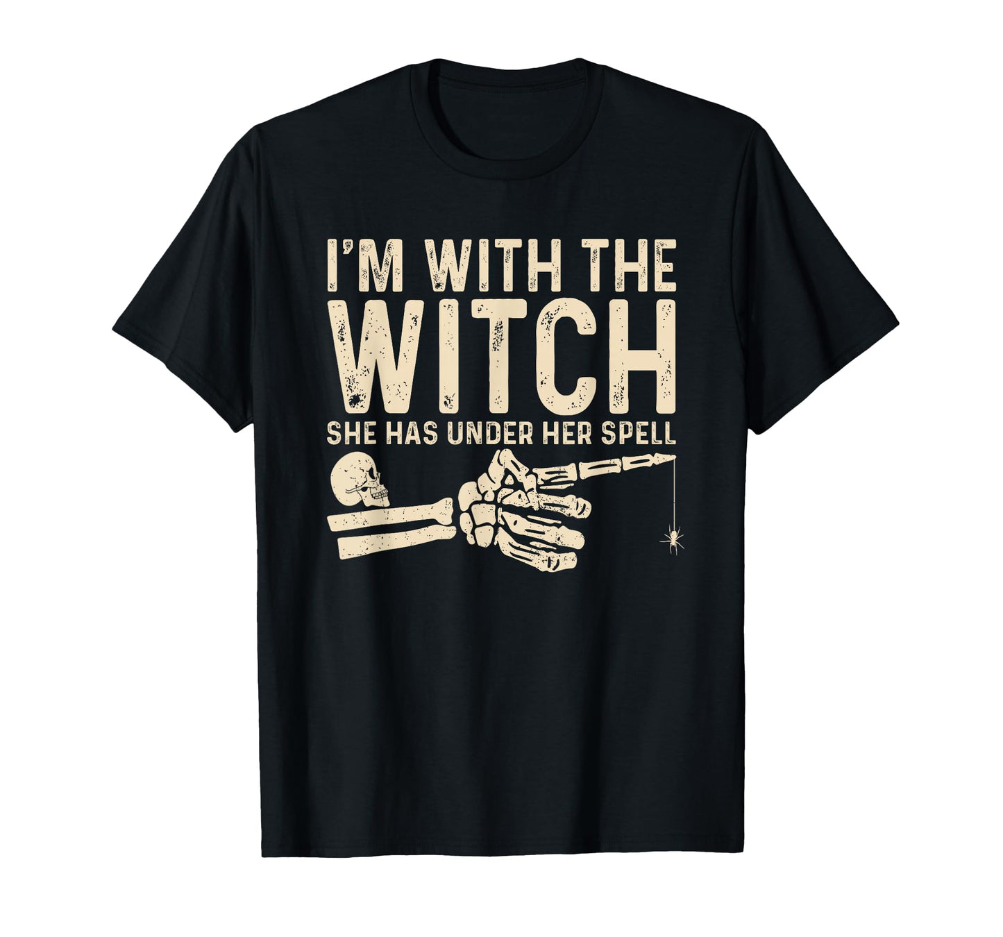 I'm with The Witch Funny Halloween Couple Costume Party T-Shirt
