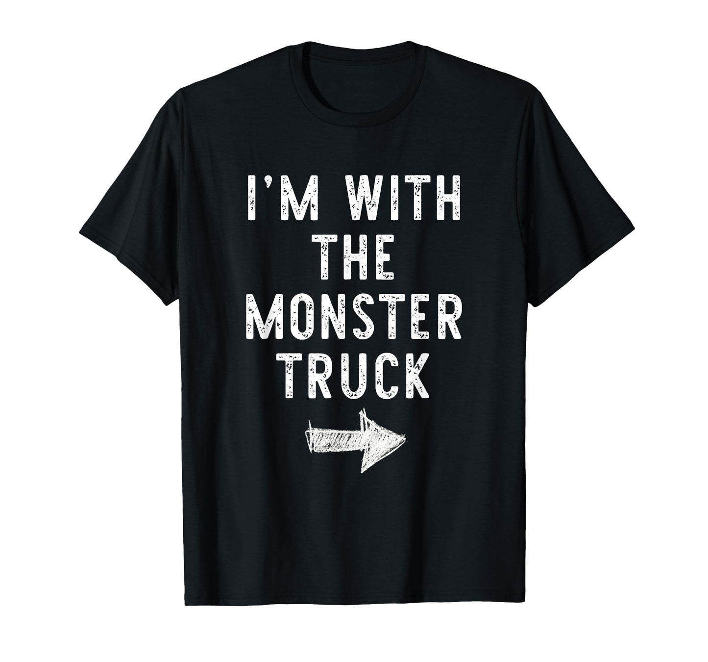 I'm With The Monster Truck Costume Halloween Matching Couple T-Shirt