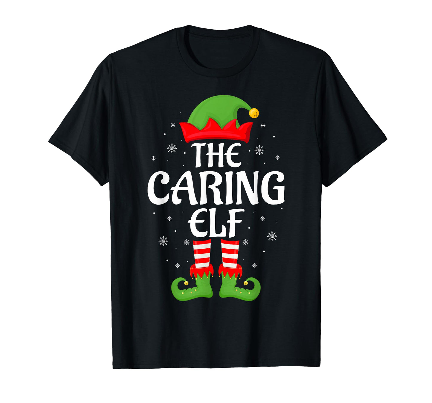 Caring Elf Xmas Family Matching Elf Squad Christmas T-Shirt