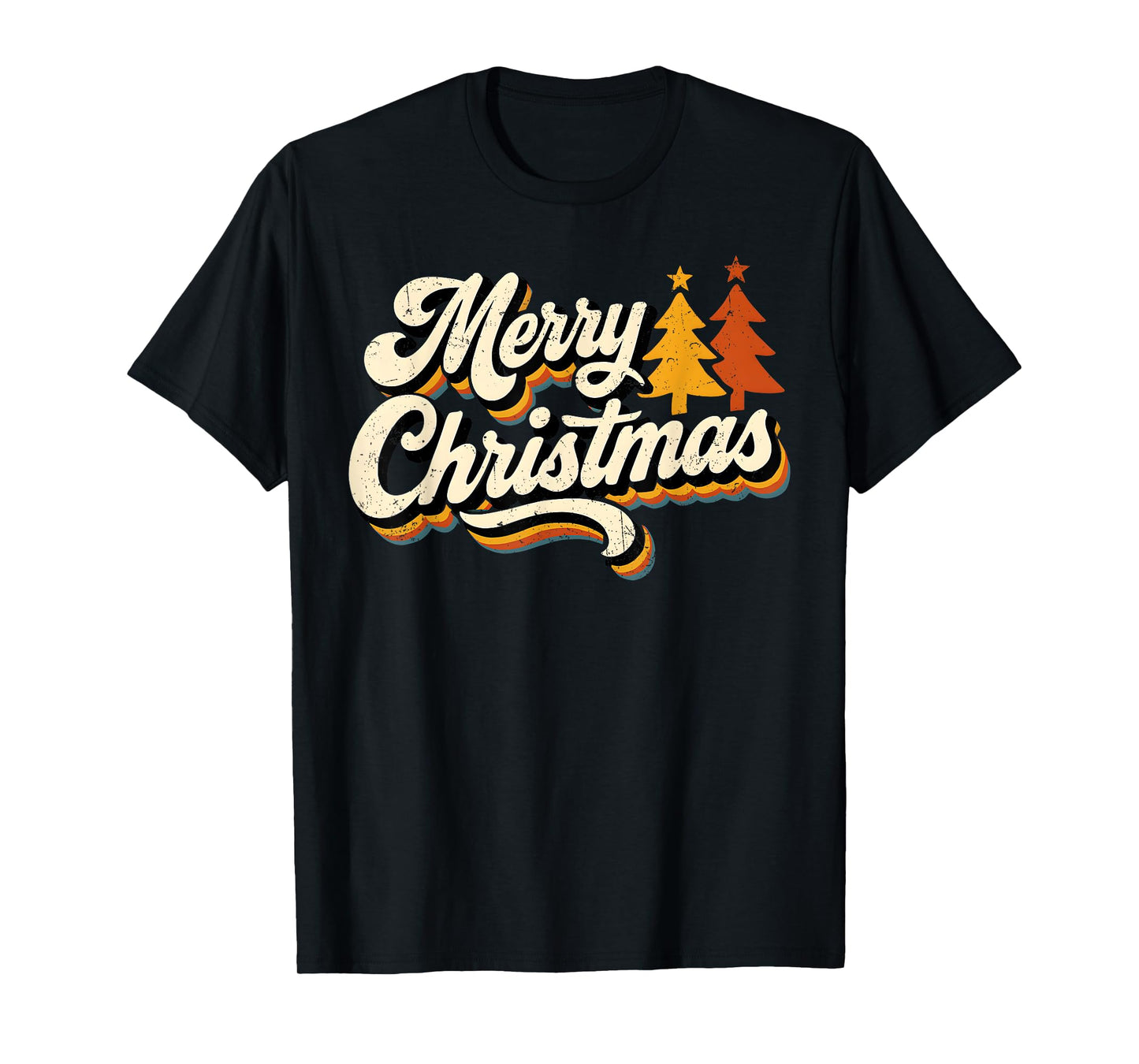 Groovy Merry Christmas Tree Christmas for Women Men Boy Girl T-Shirt