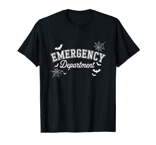 Emergency Department Halloween Nurse Spooky Autumn Fall T-Shirt