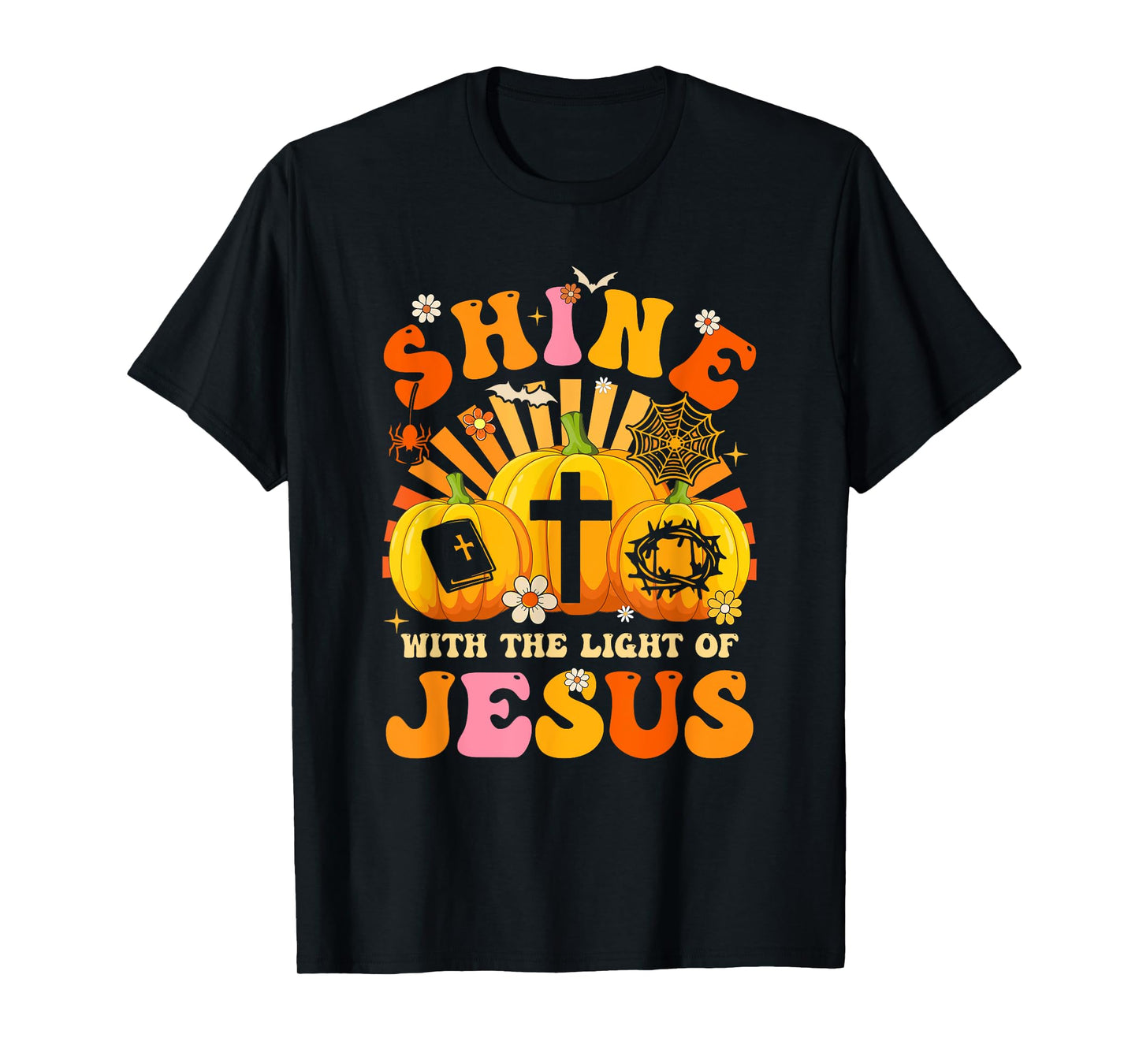 Shine With The Light Of Jesus Christian Halloween Women T-Shirt