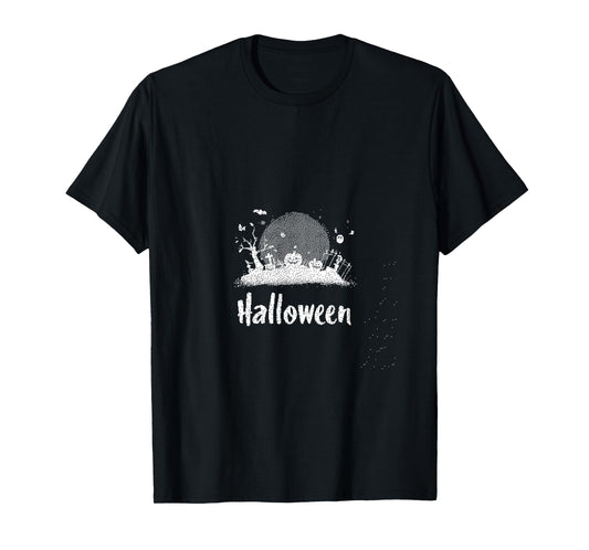 Cute Witchy Halloween Moon Magic Art T-Shirt