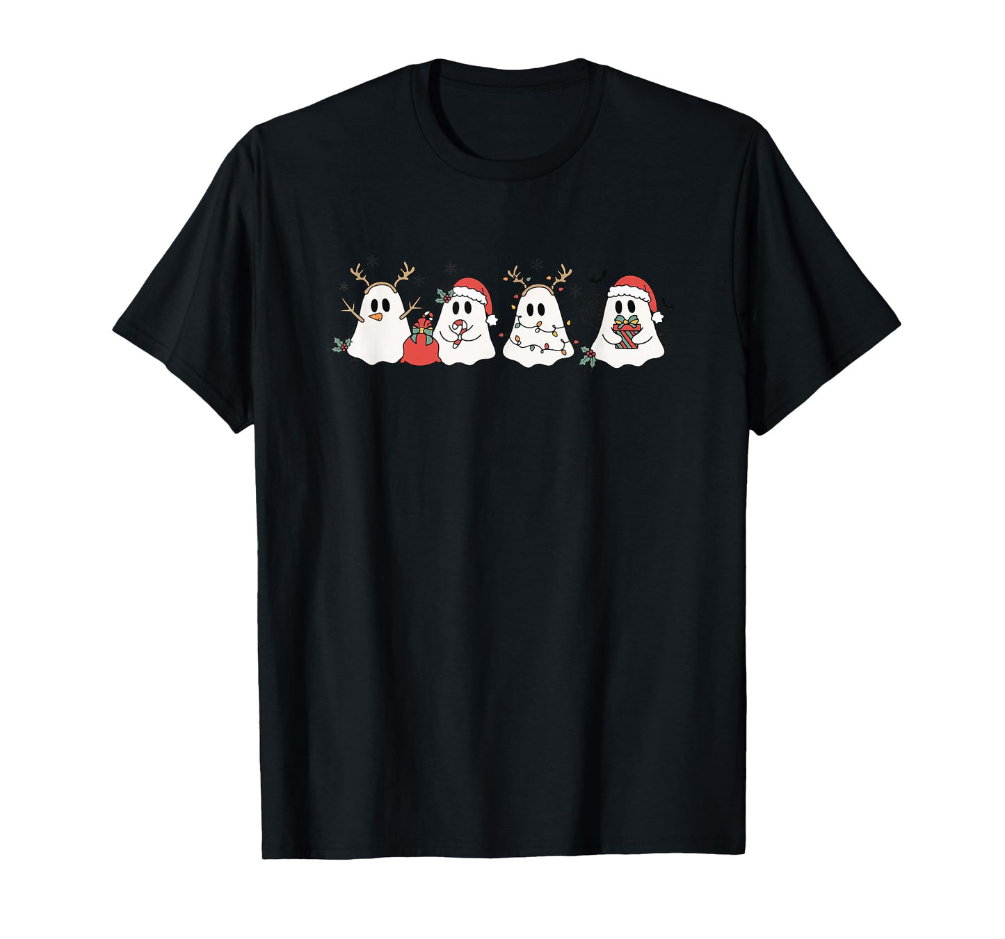 Ghost Merry Christmas Cute Funny Holiday Party Matching T-Shirt