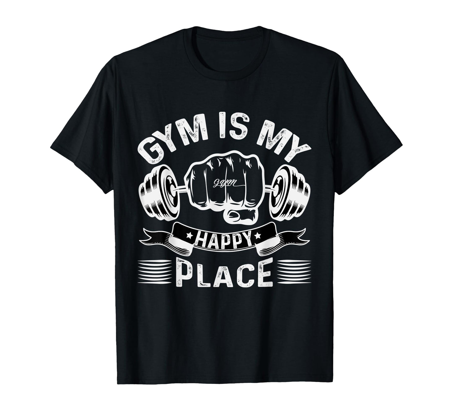 The Gym Is My Happy Place Gymnast Lover Gymnastics Fitness T-Shirt