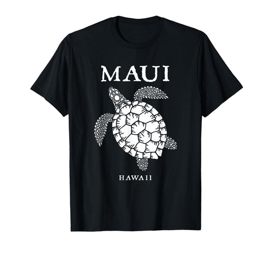 Vintage Maui Hawaii Sea Turtle Hawaiian Vacation Souvenir T-Shirt