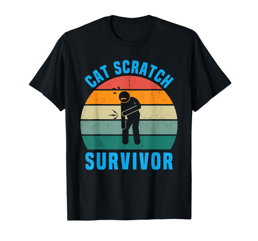 Cat Scratch Survivor I Survived a Feline Scratch Vintage T-Shirt