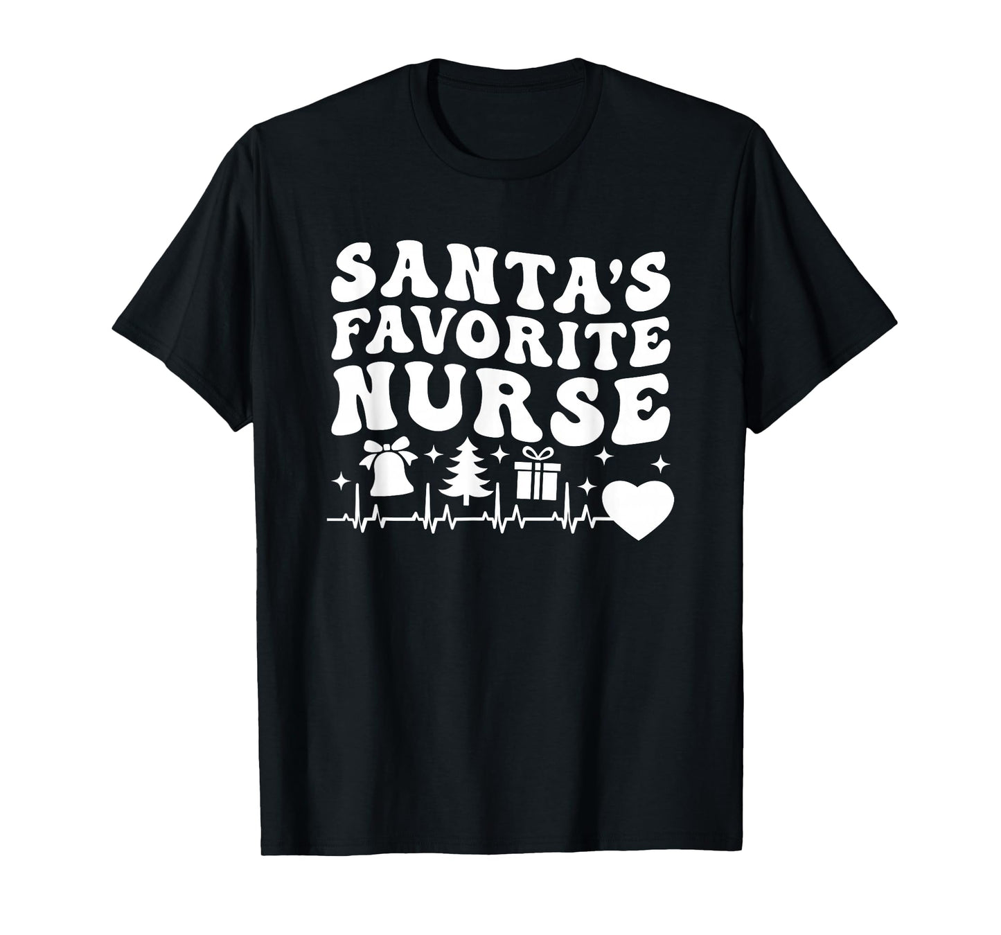 Santa's Favorite Nurse Christmas Nursing Xmas Funny T-Shirt