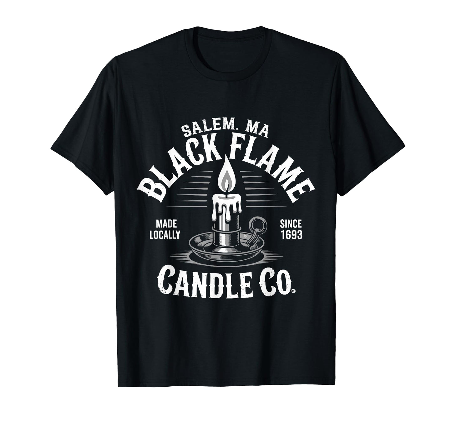 Black Flame Candle Co Company Funny Halloween Witch T-Shirt
