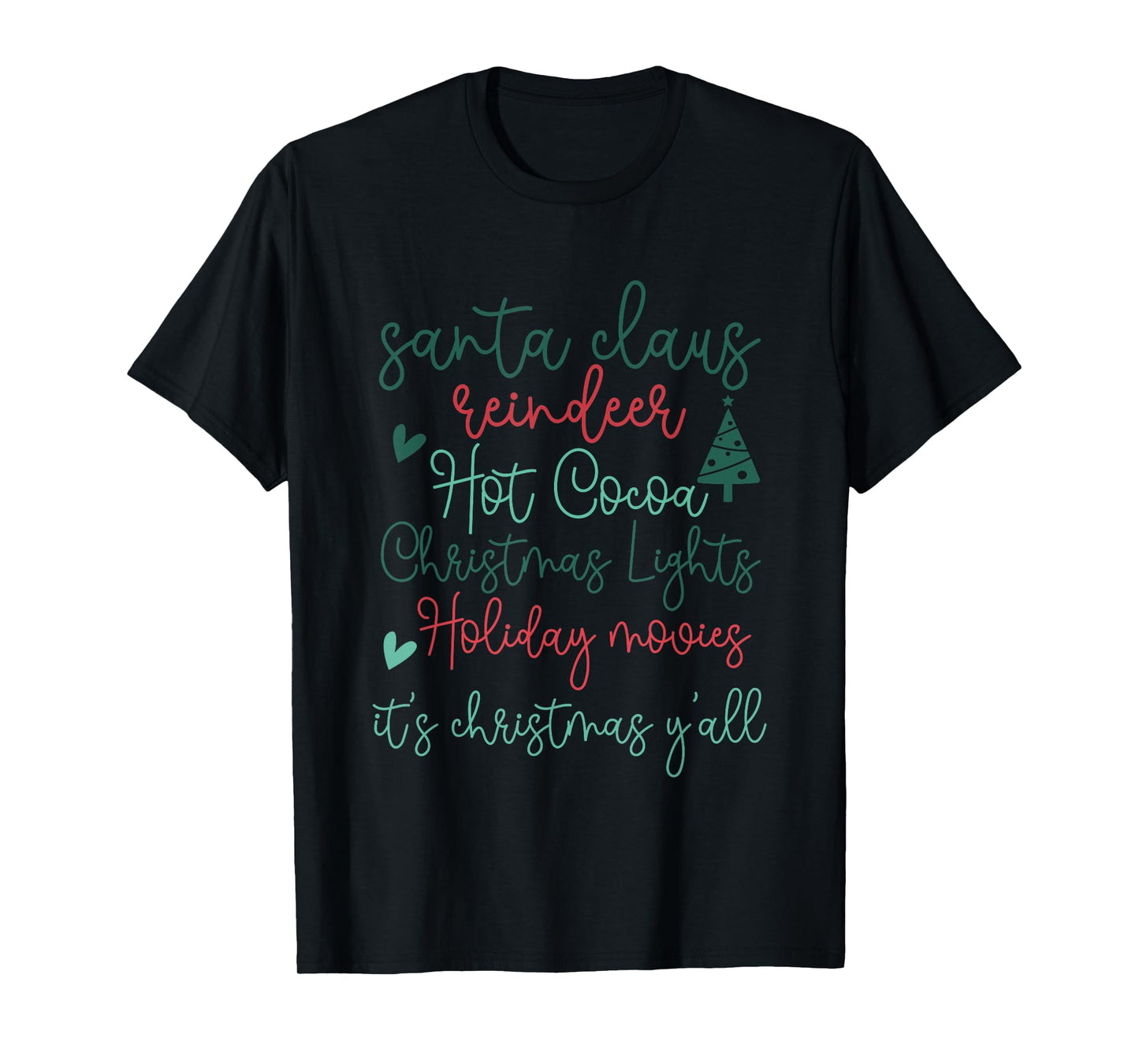 It's Christmas Y'all Santa Claus Lights T-Shirt