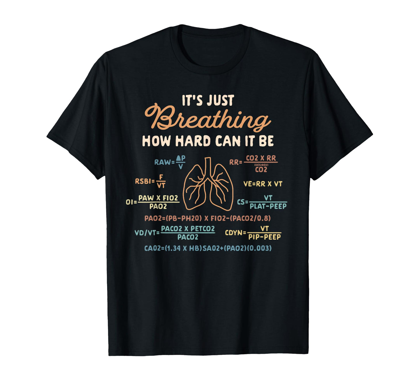 Respiratory Therapist RT Squad Breathing Black Unisex Adults T-Shirt