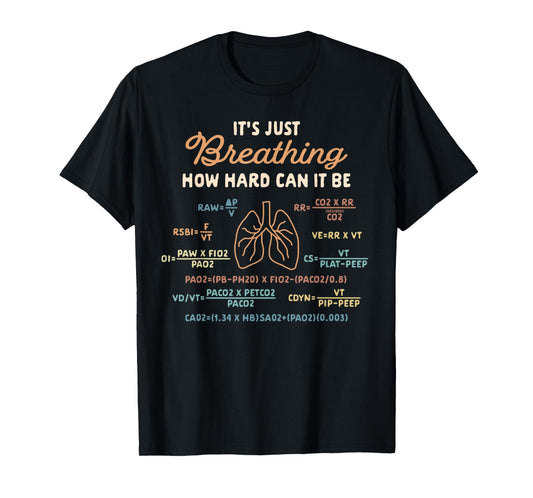 Respiratory Therapist RT Squad Breathing Black Unisex Adults T-Shirt