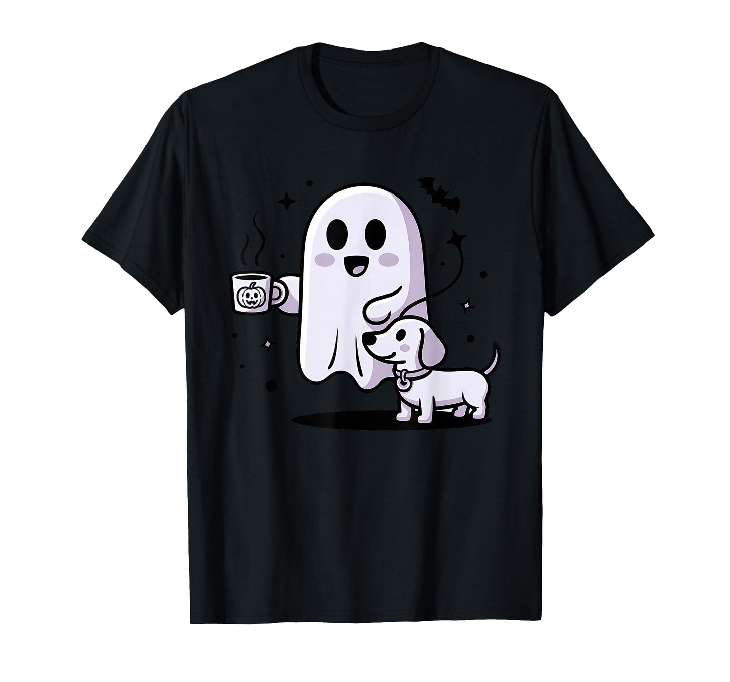 Funny Dachshund Ghost Halloween Spooky Season Weenie Dog T-Shirt