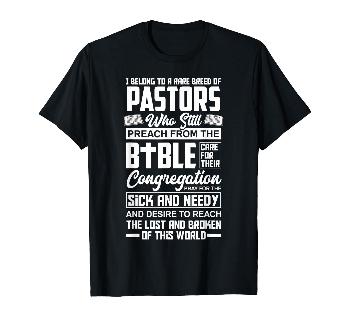 I Belong To A Rare Breed Of Pastors Minister Clergy Pastor T-Shirt