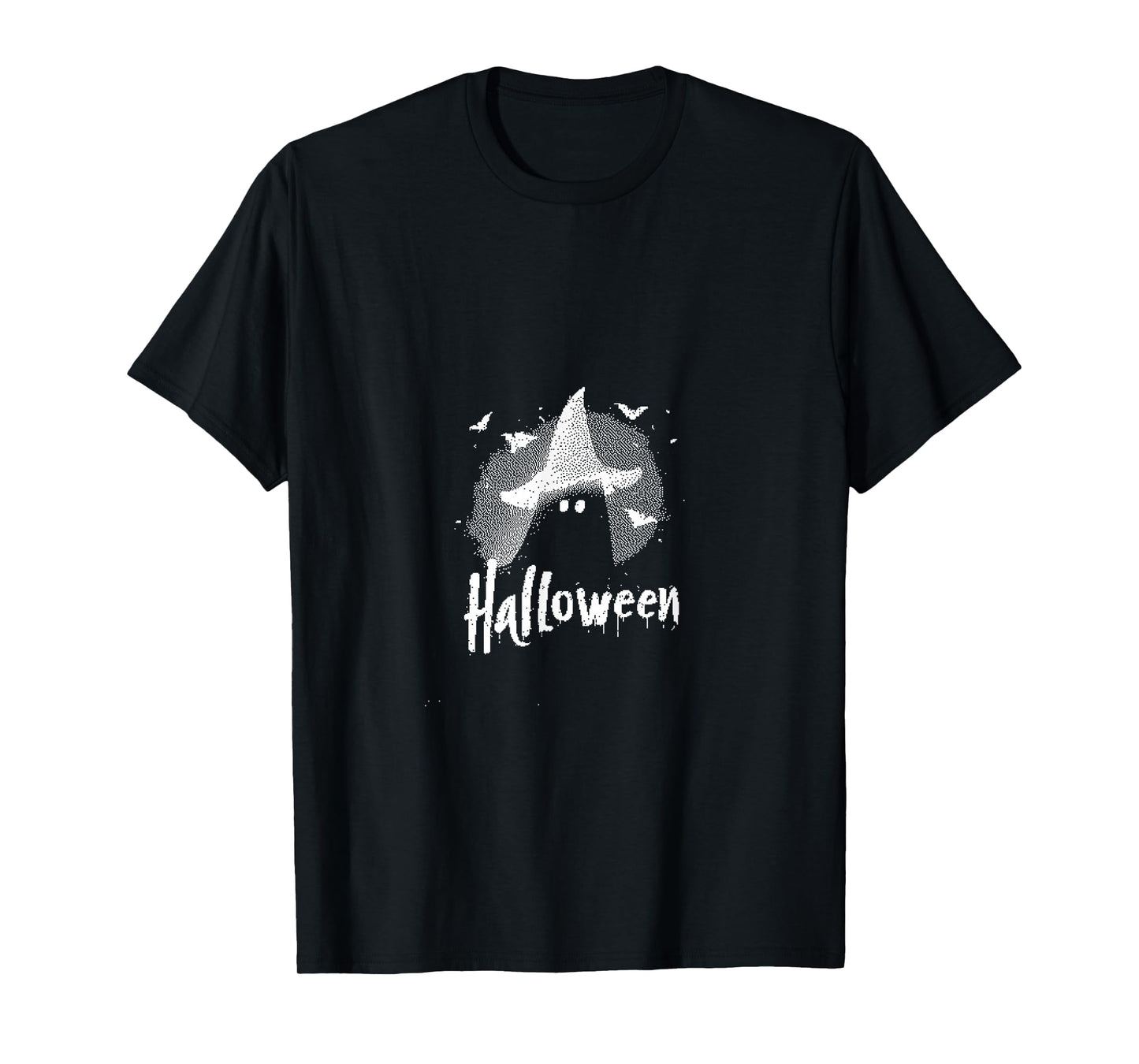 Cute Witchy Halloween Moon Magic Art T-Shirt