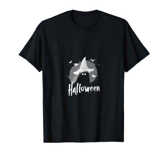 Cute Witchy Halloween Moon Magic Art T-Shirt