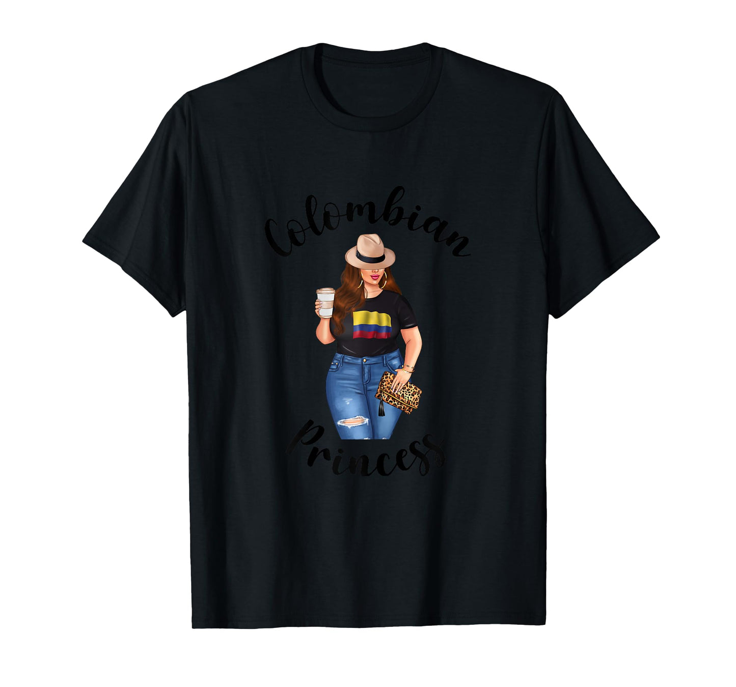 Colombian Princess Woman Colombiana Flag of Colombia Coffee T-Shirt