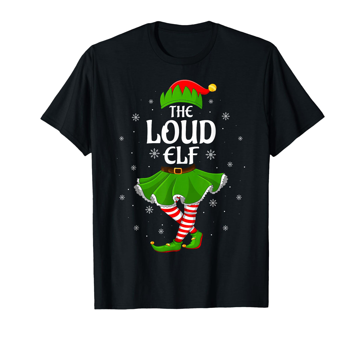 Loud Elf Christmas Family Girls Women Elf Squad Xmas T-Shirt