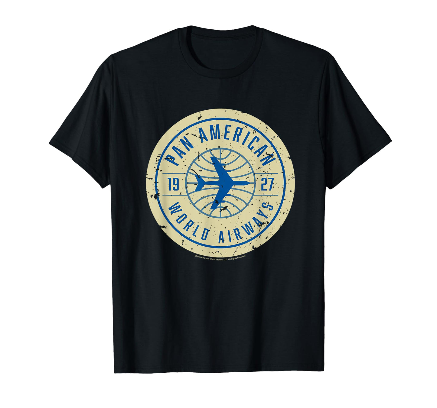 Pan Am 1927 World Airways Plane Badge Logo T-Shirt