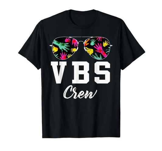 VBS Crew Vacation Bible VBS Teacher Handprints Sunglasses T-Shirt