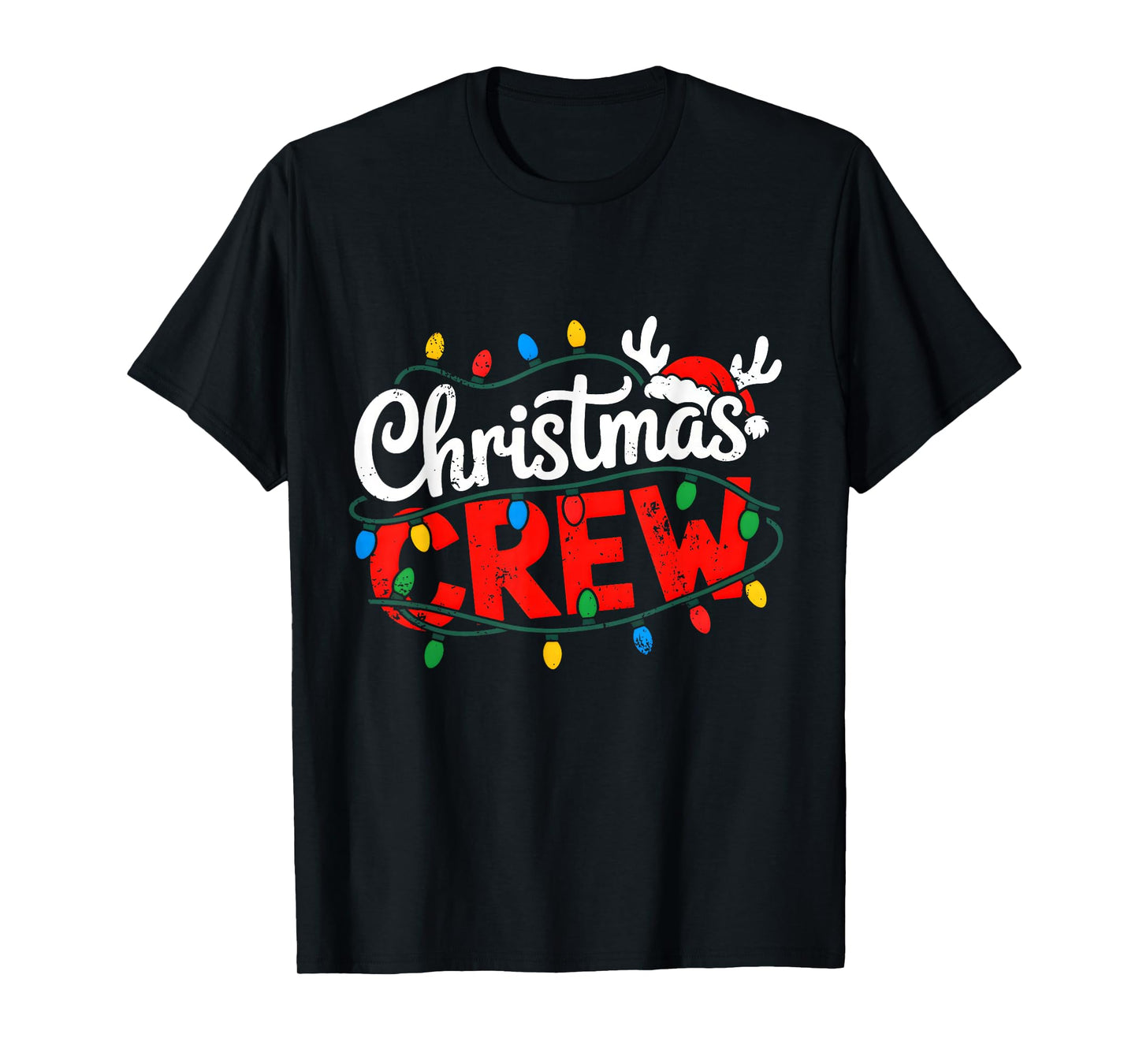 Christmas Crew Xmas Lights Family Matching Pajamas Holiday T-Shirt